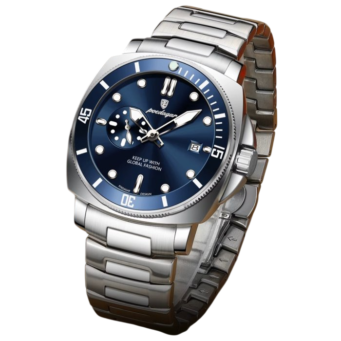 Часы мужские наручные кварцевые Poedagar Lion Серебристый Киев - изображение 11