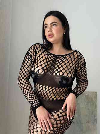 Еротичний Бодістокінг у велику Сітку PLUS SIZE сексуальний комбінезон для повних жінок Одеса