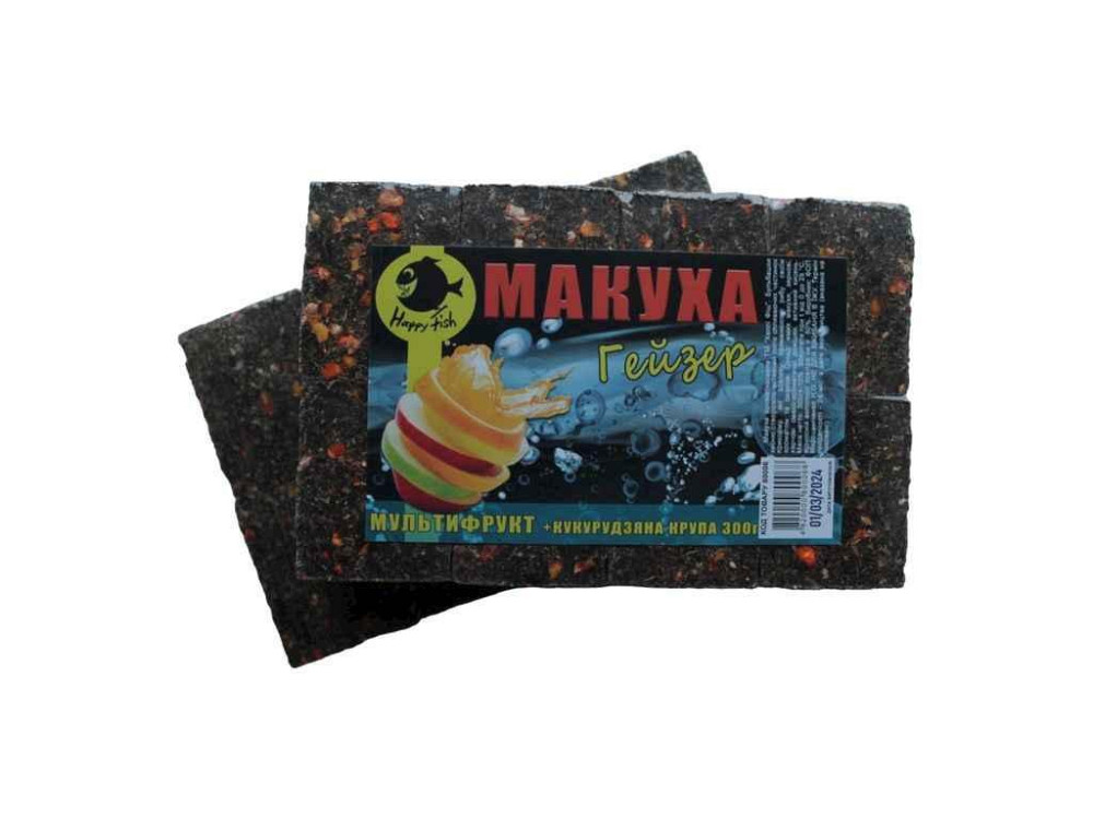 Макуха пресована мультифрукт 300г ГЕЙЗЕР 80006 ТМ HAPPY FISH Київ - фото 1