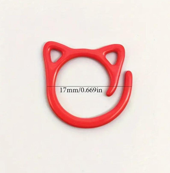 Металлический маркер для вязания в виде кота, набор 10 шт. Киев - изображение 2