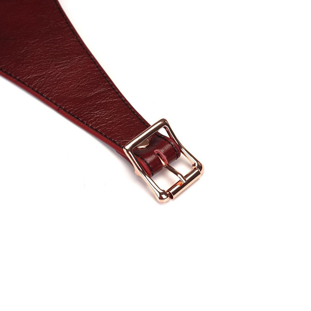 Кожаные трусы для страпона Liebe Seele Wine Red Strap on Harness, универсальный размер Sex Aura Киев - изображение 8