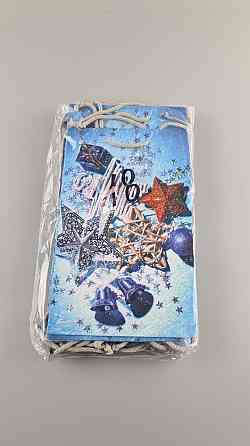 Новогодние пакеты для подарков, средний 17x26x8-018 (12 шт) Харьков