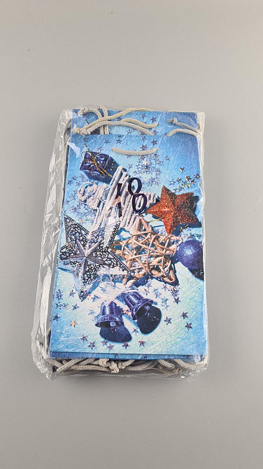 Новогодние пакеты для подарков, средний 17x26x8-018 (12 шт) Харьков - изображение 2