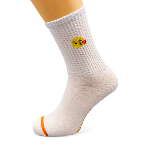 Носки Демисезонные огонек и смайл SMILEY Высокие Белый 35-37 Сумы