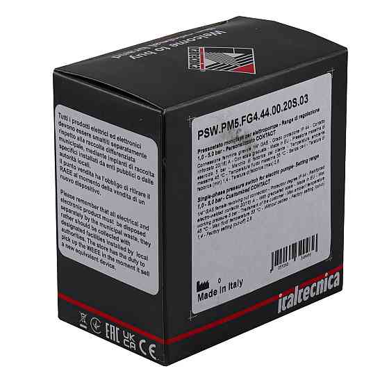 Реле тиску Italtecnica PM-5 G-14R20SG прозорий корпус. 20А (000031947) Київ