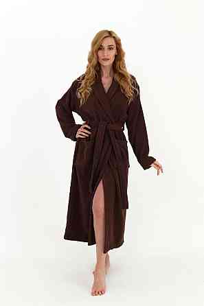 Жіночий халат Ideal Textile банний махровий коричневий S (56860760) Чернівці