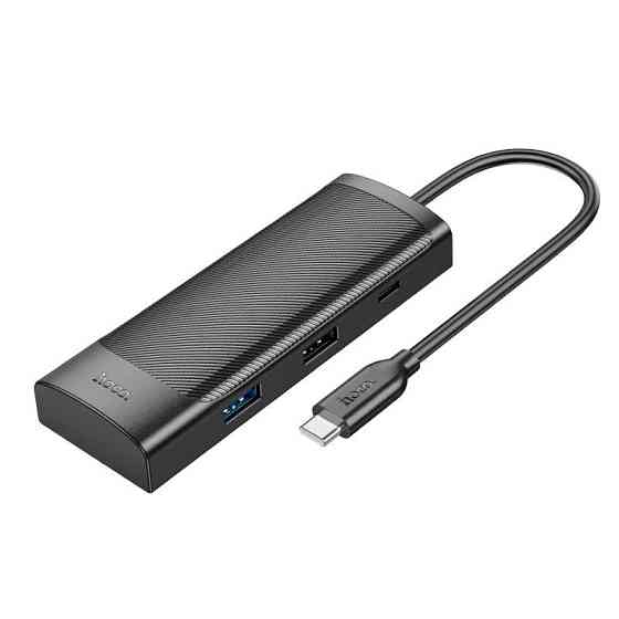 HUB адаптер HOCO HB43 PD, 100 W, HDMI, SD, 2 USB, Type-C, чорний Винница