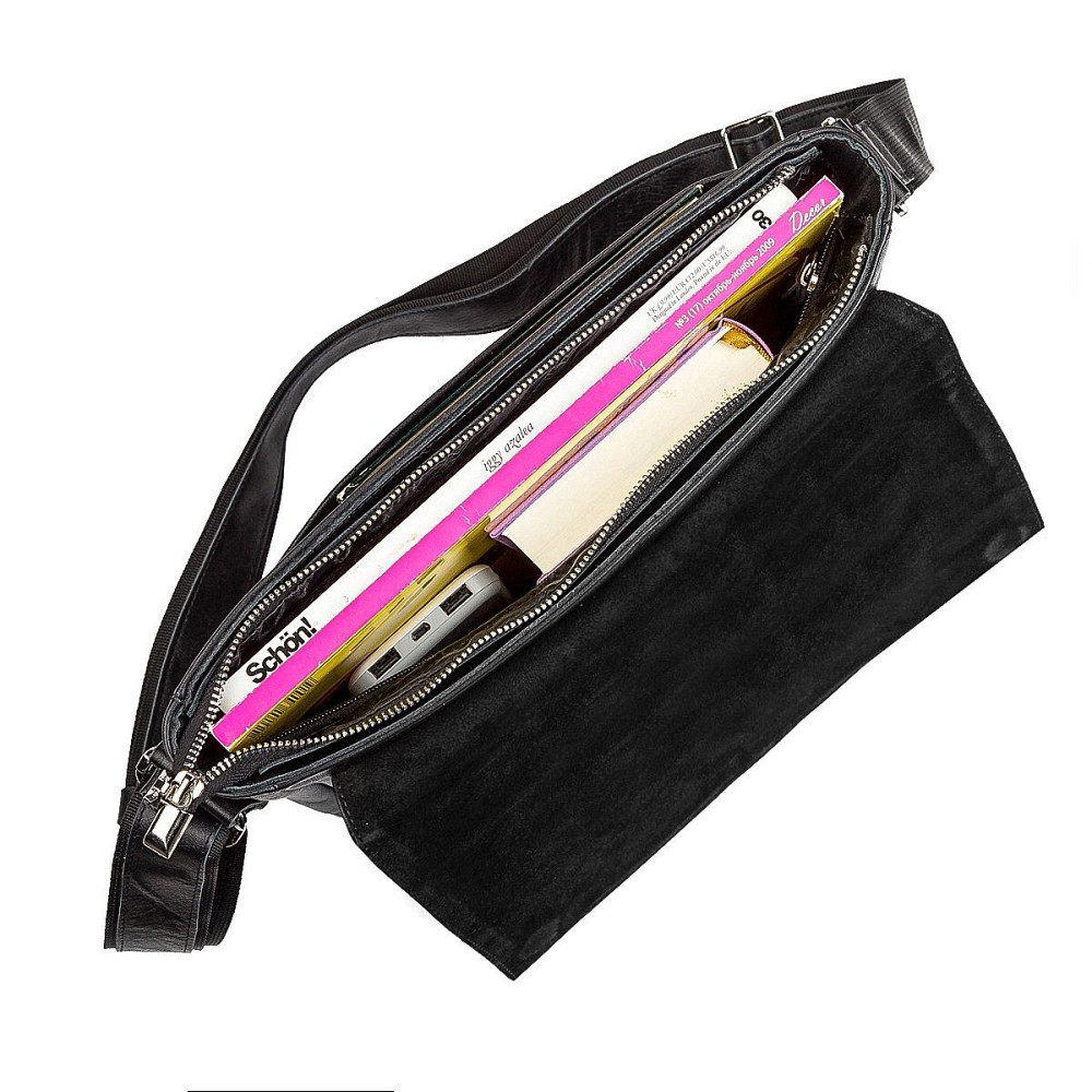 Сумка кожаная Черная (SHVIGEL) Киев - изображение 10