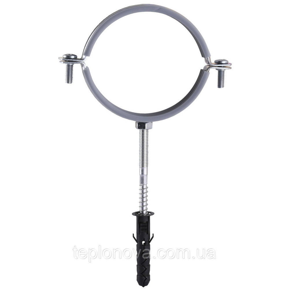 Хомут у зборі CR 3| (85-94 мм) з гвинтом-шурупом 8*100 і дюбелем у уп., сірий Чернівці - фото 1