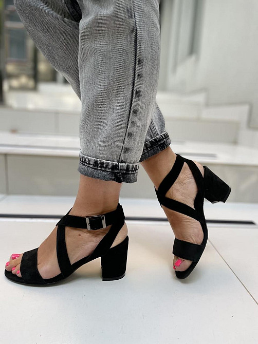 SANTINI Босоніжки жіночі SANTINI 439254-21 чорні (літо, замша натуральна) (3785) Коломия - фото 4