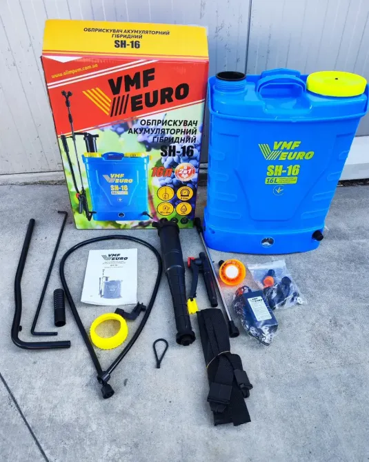 Опрыскиватель аккумуляторный VMF EURO SH-16 – 16 л, 12 В, ручная подкачка Львов - изображение 2