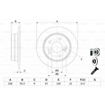 Тормозной диск Bosch 0 986 478 188 Винница