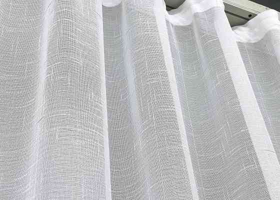 Тюль льон, колекція "Івонна" колір білий з срібним вкрапленням 1208т Київ