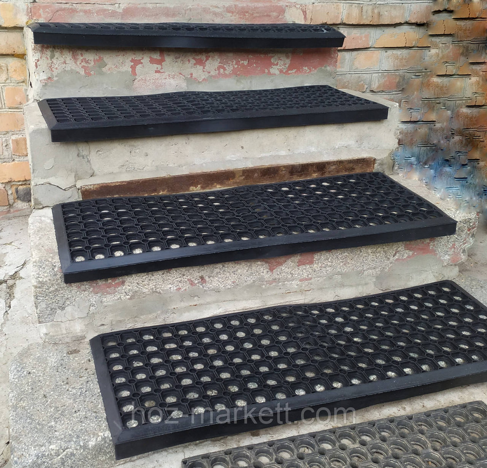 Коврик накладка на ступени антискользящий грязезащитный 90 х 30 см соты противоскользящие килими на сходи Харьков - изображение 5