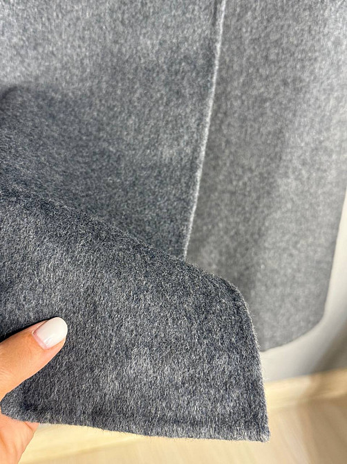 Пальто женское Lady Yep 85098 длинное оверсайз шерстяное двухбортное серое, серый, M Киев - изображение 16