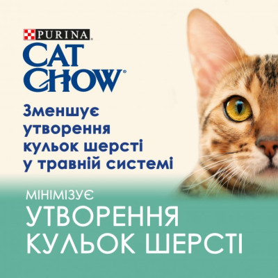 Влажный корм для кошек Purina Cat Chow Hairball с курицей и зеленой фасолью в желе 85г (7613037031393) Винница - изображение 7