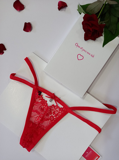 Сексуальні жіночі стрінги червоні з мережива  Obsessive 838 tno 3 Славута - фото 5