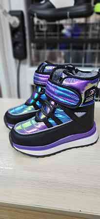 Детские зимние дутики термо сиреневые для девочек 27,28,29 Николаев