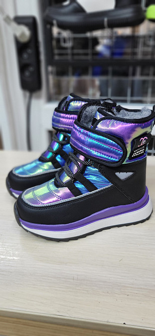 Детские зимние дутики термо сиреневые для девочек 27,28,29 Николаев - изображение 1