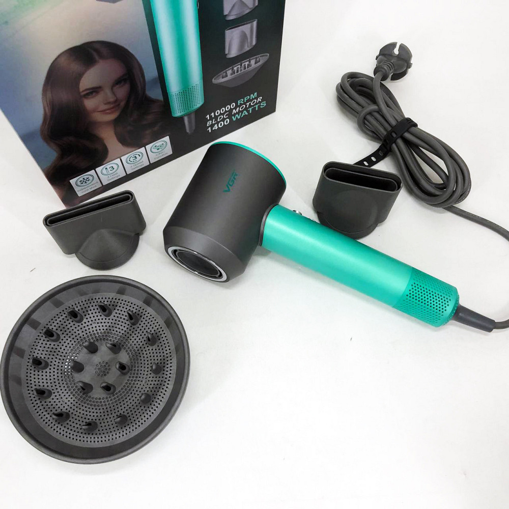 Фен для укладання волосся універсальний VGR, Фен для укладання зачіски з режимом іонізації ZH-44 Львів - фото 14