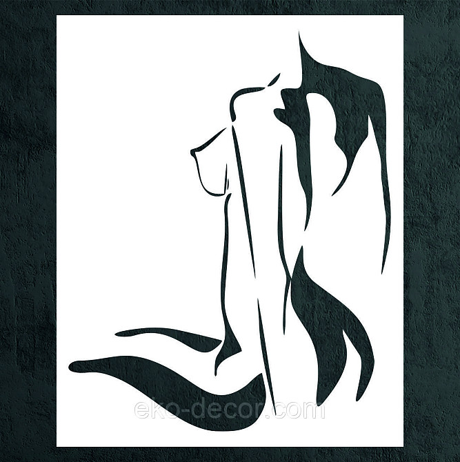 Декоративное настенное Панно «Силуэт женщины», Декор на стену 90*72 см, Белый Киев - изображение 6