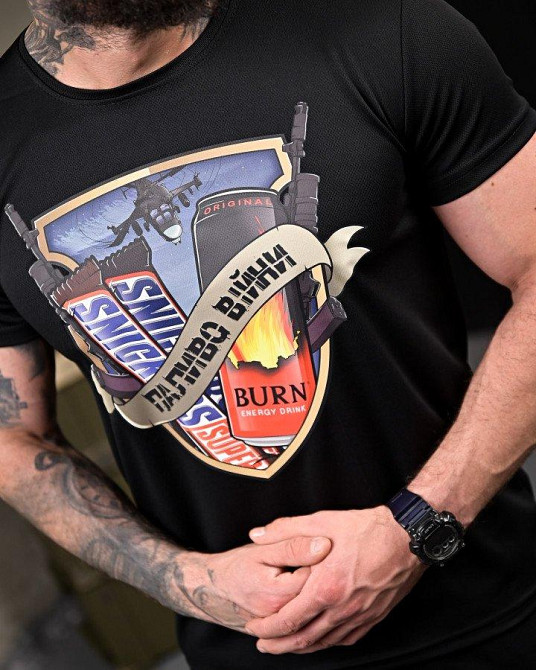 Тактическая потоотводящая футболка Паливо черная мужская дышащяя Одесса - изображение 6