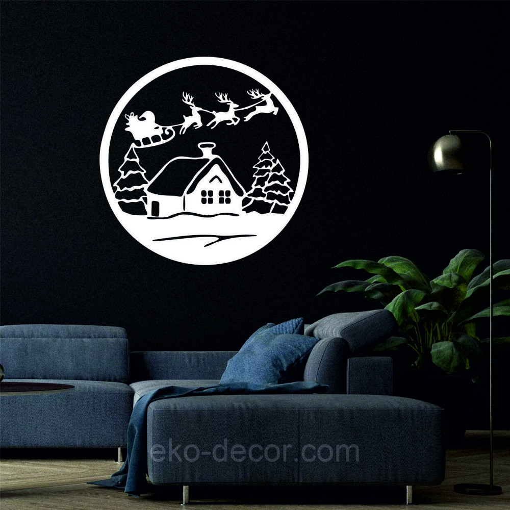 Декоративне настінне Панно «Новий рік», Декор на стіну 50*50 см, Білий Київ - фото 7