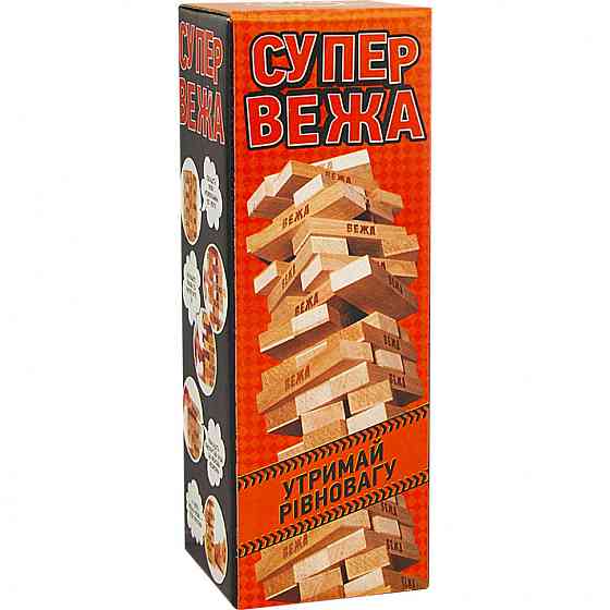 Настольная игра Супер башня Дженга Arial 910114 , 54 блока Винница