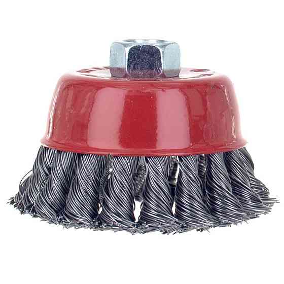 Щетка проволочная чашевидная Ø75мм М14×2мм (стальная витая) SIGMA (9026071) Ровно