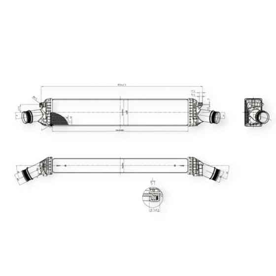Радиатор интеркулера автомобиль Ауди A4, A5, A6 2.0TFSI, 2.7-3.0TDI (07-18) Мукачево