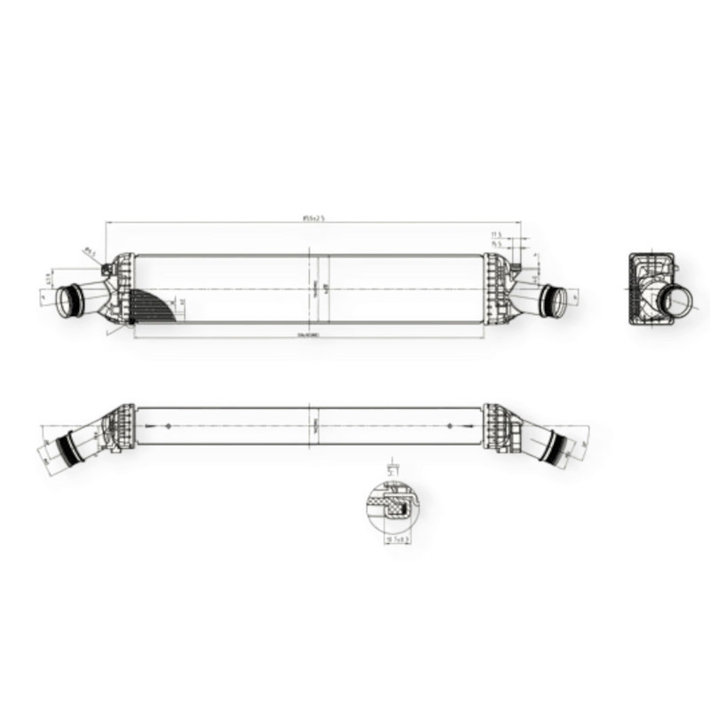 Радіатор інтеркулера автомобіль Ауді A4, A5, A6 2.0TFSI, 2.7-3.0TDI (07-18) Мукачево - фото 1