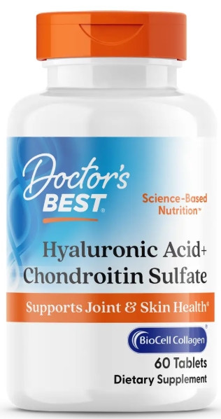 Гіалуронова кислота з хондроїтином Doctor's Best Hyaluronic Acid with Chondroitin 60 таб Київ - фото 1