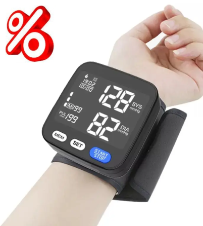 Профессиональный автоматический тонометр на запястье, прибор с памятью. Точный аппарат для измерения давления и пульса Днепр