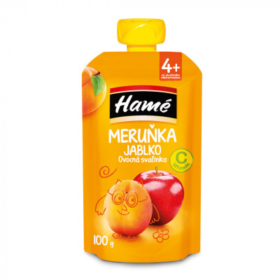 Дитяче пюре Hame Pouch Яблоко, абрикос, 100 г (8595139797522) Вінниця - фото 1