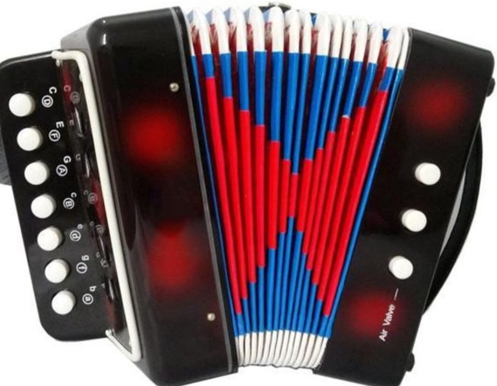 Гармоника Игрушечная Детская как настоящая 20 см, Играет от движения меха Харьков - изображение 2