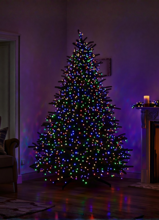 Garlando Новорічна гірлянда вулична 100 м 1000 LED з сонячною батареєю чорний провід Мультиколі Коломыя