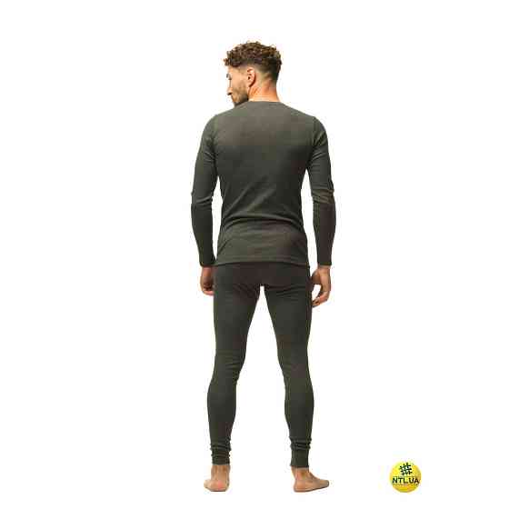 Комплект чоловічої термобілизни з утепленням, лонгслів і підштанники з манжетами Наталюкс 98-1608 S Київ