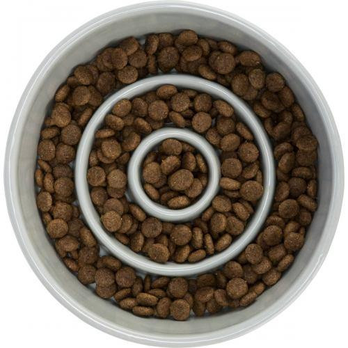 Миска Trixie Медленное кормление для собак, керамика, 17 см, 900 мл (серая/голубая) Винница - изображение 2