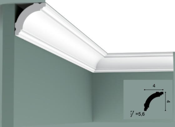 Карниз(плинтус) потолочный Orac Decor Basixx CB510N    40х40х2000мм Днепр
