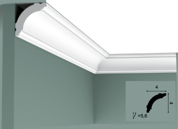Карниз(плинтус) потолочный Orac Decor Basixx CB510N    40х40х2000мм Днепр - изображение 2