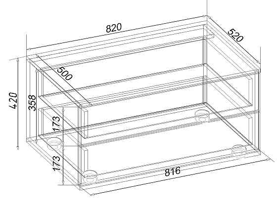 Тумба в гостиную Hugo H-7, Дуб Сонома Трюфель, 820/520/420 Львов