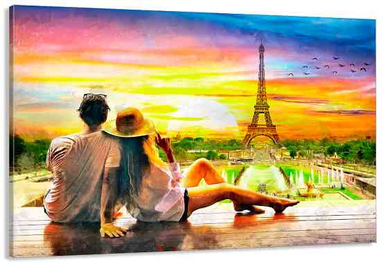 Картина полотно у вітальню / спальню  Закохані    MLP_336 ( 60х30см ) 70x140 см Київ