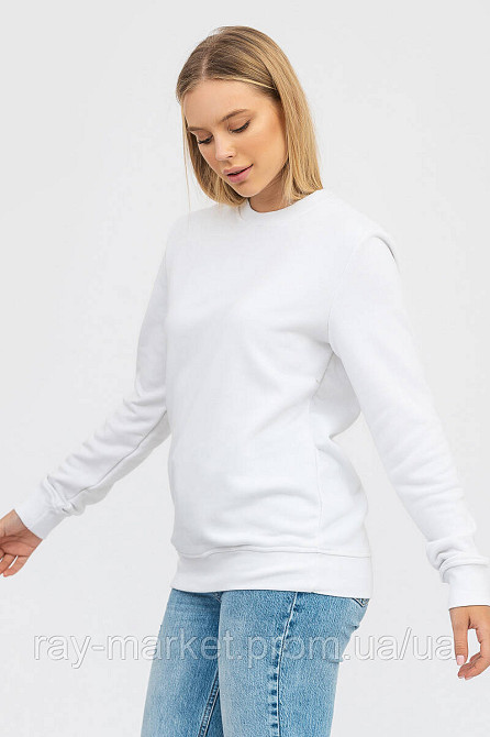Свитшот базовый утепленный Ray Basic женский белый (U0301W-White) Киев - изображение 2