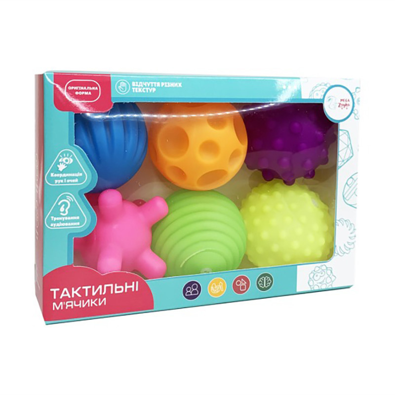 Набір тактильних м'ячиків "Яскраві" MGZ-0932 Вінниця - фото 1
