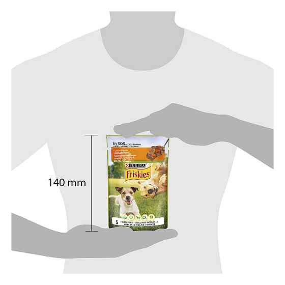 Влажный корм FRISKIES Adult для взрослых собак, кусочки в соусе, с курицей и морковью, 85 г Киев