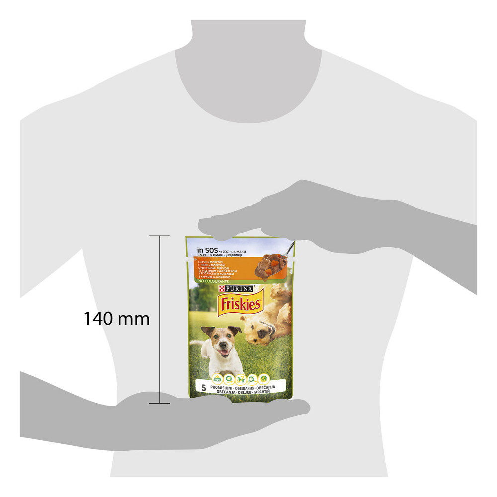 Вологий корм FRISKIES Adult для дорослих собак, шматочки у підливці, з куркою та морквою, 85 г Київ - фото 3