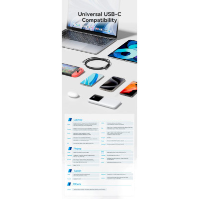 Кабель USB 2.0 Type-C M-M, 0.5 м 60W кут 90° Gray Aluminum Alloy Vention Вінниця - фото 7