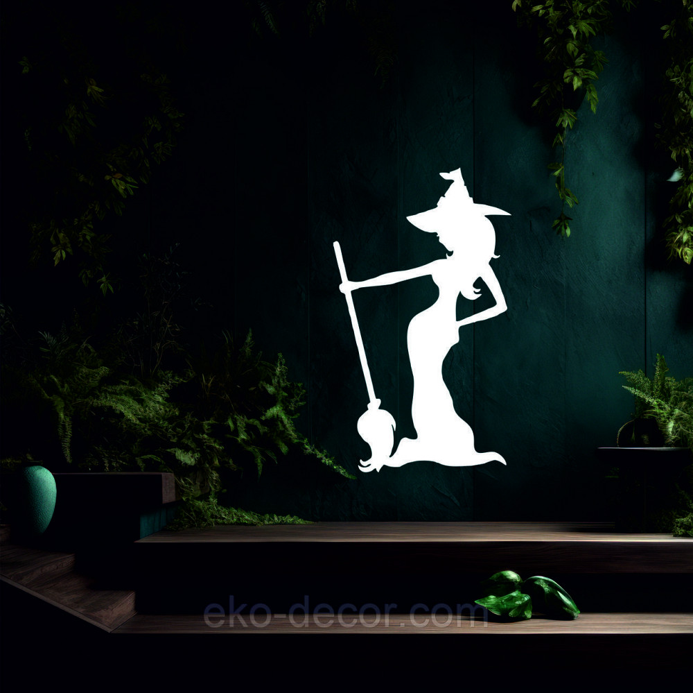 Декоративне настінне Панно «Ведьма», Декор на стіну 50*29 см, Білий Київ - фото 5