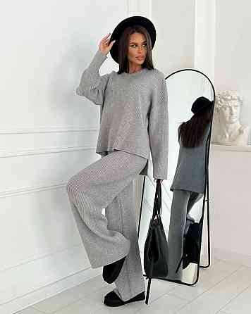 Женский теплый базовый костюм двойка ангора рубчик Одесса