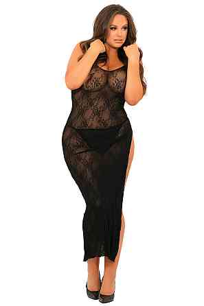 Платье TAKE THE HEAT LACE GOWN BLACK PLUS SIZE Sex Aura Киев